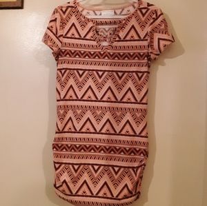 Aztec print mini dress
